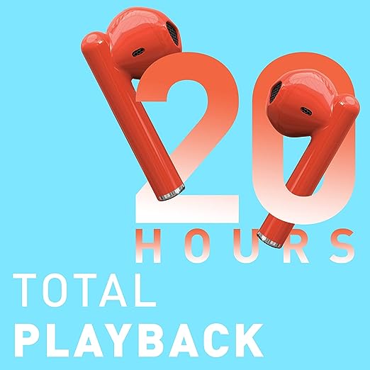 Syska Sonic Buds IEB450 True Wireless Earbuds with Ultra Sync Technology, 20Hr Play BackTime, Tap N Play Touch Control, Light Weight, IPX4 Water Resistant (Cherry Red, Made in India) Syska Sonic Buds IEB450 True Wireless Earbuds with Ultra Sync Technology, 20Hr Play BackTime, Tap N Play Touch Control, Light Weight, IPX4 Water Resistant (Cherry Red, Made in India)